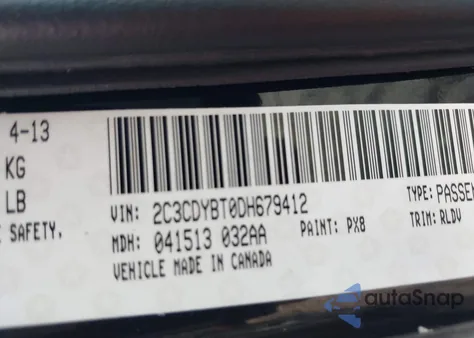 2013 Dodge Challenger R/T Plus из США, поврежденный, VIN 2C3CDYBT0DH679412